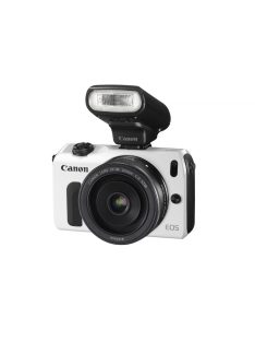   Canon EOS M váz + EF-M 22mm / 2.0 STM objektív + EF M - EF adapter + 90EX vaku (2 színben) (fehér)