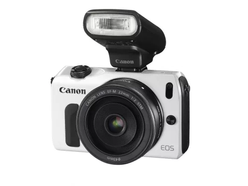 Canon EOS M body + EF-M 22mm / 2.0 STM objective + EF M - EF adapter + 90EX flash (black)