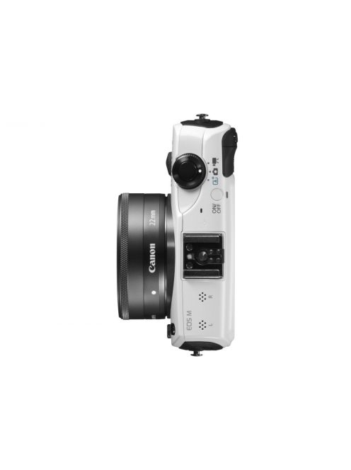 Canon EOS M váz + EF-M 22mm / 2.0 STM objektív + EF M - EF adapter + 90EX vaku (2 színben) (fehér)