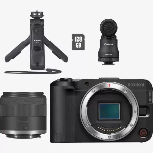 Canon EOS R50 V + RF-S 14-30/4-6.3 IS STM "Content Creator Kit" + 1db Canon LP-E17 akkumulátor (extra) 