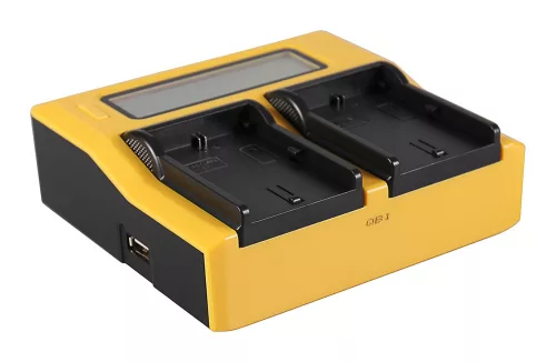 PATONA LC-E6 akkumulátor töltő (LCD) DUAL (for LP-E6 // LP-E6N // LP-E6NH) (7583)