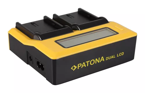 PATONA LC-E6 akkumulátor töltő (LCD) DUAL (for LP-E6 // LP-E6N // LP-E6NH) (7583)