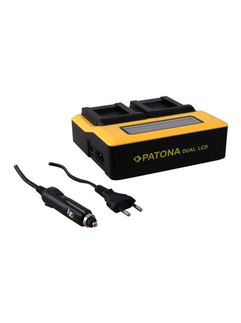 PATONA LC-E10 akkumulátor töltő (LCD) (dupla) (for Canon LP-10) (7629)