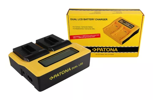 PATONA DUAL akkumulátor töltő (dupla) (for GoPro) (7679)