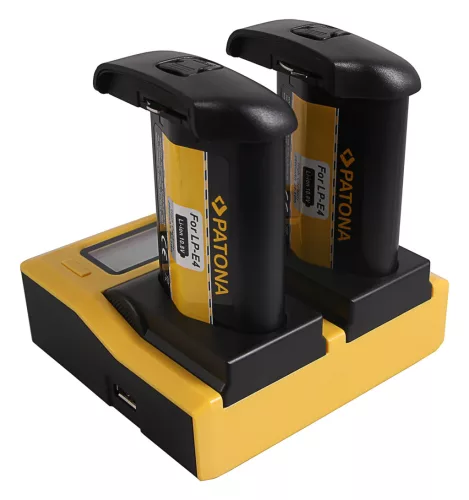 PATONA LC-E19 akkumulátor töltő (DUAL) (LCD) (for Canon LP-E19)