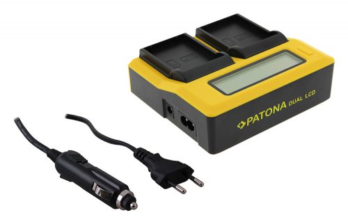 PATONA DUAL LCD akkumulátor töltő (dupla) (for Olympus BLX-1) (7714)