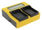 PATONA DUAL LCD akkumulátor töltő (dupla) (for Olympus BLX-1) (7714)