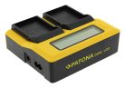 PATONA DUAL LCD akkumulátor töltő (dupla) (for Olympus BLX-1) (7714)