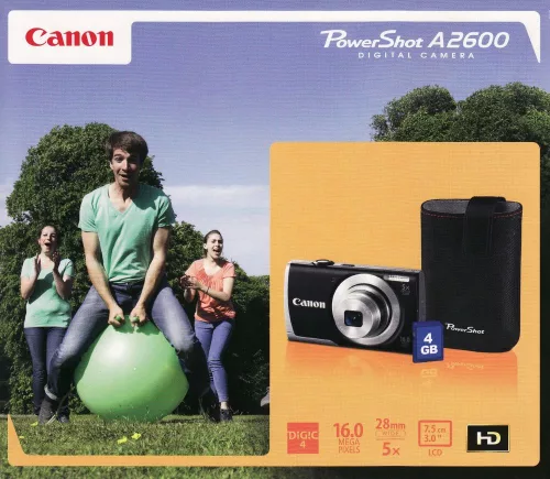 Canon PowerShot A2600 KIT (4 színben) (fekete)