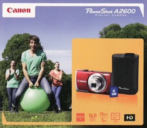 Canon PowerShot A2600 KIT (4 színben) (piros)