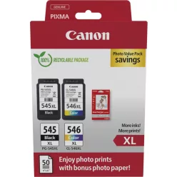   Canon PG-545XL + CL-546XL tintapatron multipack (15ml+13ml) +50db (10x15 fotópapír) (8286B011)
