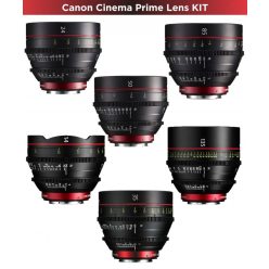   Canon Cinema Prime 6 Lens KIT (14/24/35/50/85/135) (meter) (EF bajonett)