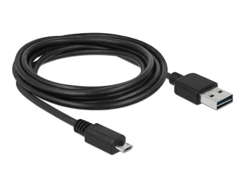 Delock EASY USB (USB-A to micro B USB) (3m) (black) (83368)