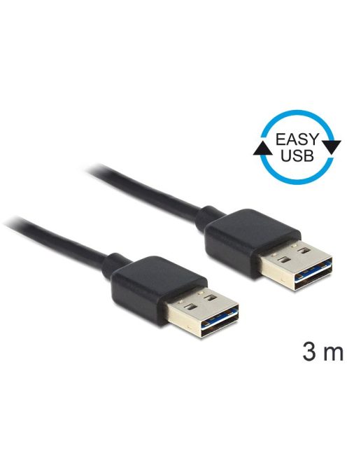 Delock EASY USB 2.0 A típusú > A típusú kábel (3m)