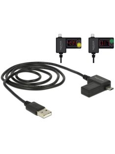 Delock USB > micro USB kábel multiméterrel - 1m
