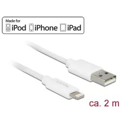   Delock USB-A /// Apple Lightning™ adat- és töltőkábel (2m) (83919)