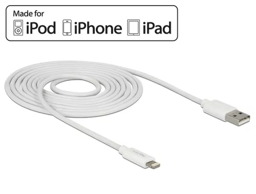 Delock USB-A /// Apple Lightning™ adat- és töltőkábel (2m) (83919)