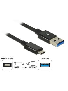   Delock SuperSpeed USB-kábel, USB 3.1 (G2) > USB Type-C 3.1 (G2) dugókkal - 1m 