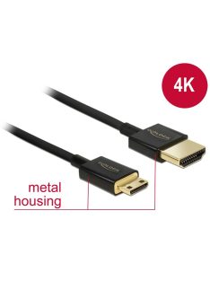   Delock HDMI-kábel Ethernettel, HDMI-A > HDMI-mini C csatlakozódugókkal - 2 m