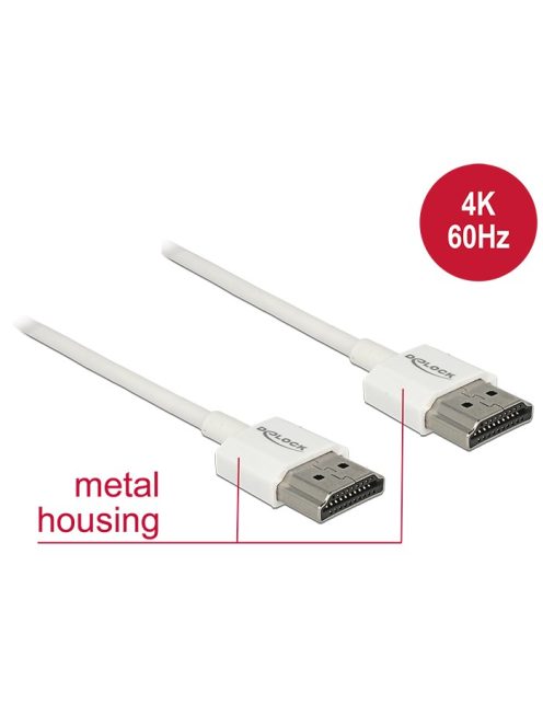 Delock HDMI-kábel Ethernettel, HDMI-A csatlakozódugókkal - 0,5 m