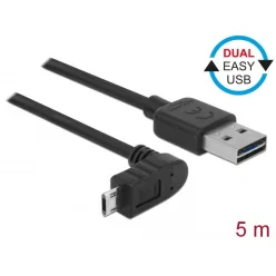 Delock USB 2.0-s Micro-B kábel (5m) (black)