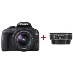   Canon EOS 100D + EF-S 18-55mm / 3.5-5.6 III + EF 40mm / 2.8 STM (2 év Garancia)