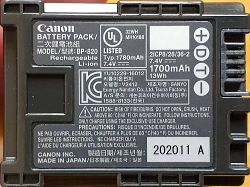 Canon BP-820 akkumulátor (1.780mA) (8597B002)