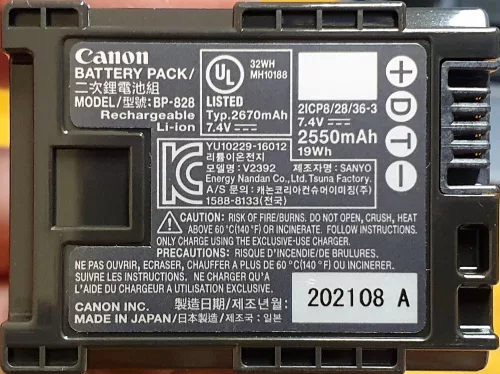 Canon BP-828 akkumulátor (2.550mAh) (8598B002)