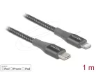Delock 86631 USB-C /// LIGHTNING adat és töltőkábel (1m) (gray)
