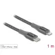 Delock 86631 USB-C /// LIGHTNING adat és töltőkábel (1m) (gray)