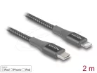 Delock 86632 USB-C /// LIGHTNING adat és töltőkábel (2m) (gray)
