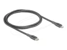 Delock 86632 USB-C /// LIGHTNING adat és töltőkábel (2m) (gray)