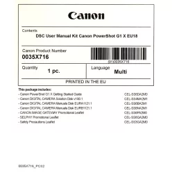   Canon PowerShot G1x használati útmutató + szoftver csomag EU18