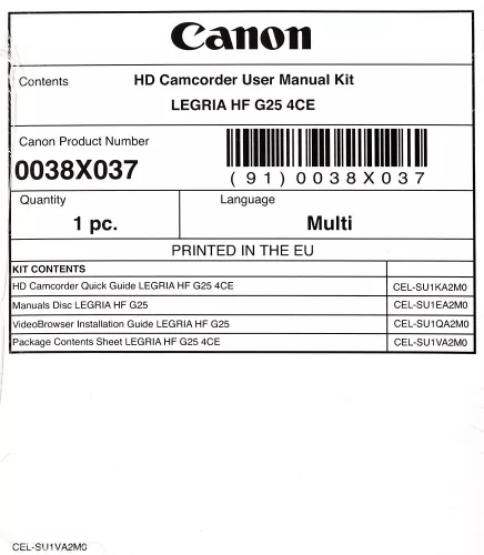 Canon LEGRIA HF G25 használati útmutató