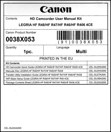Canon LEGRIA HF R48 + R47 + R46 + R406 használati útmutató