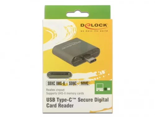 Delock USB Type-C™ kártyaolvasó (for SDHC / SDXC UHS-II / MMC) (91498)