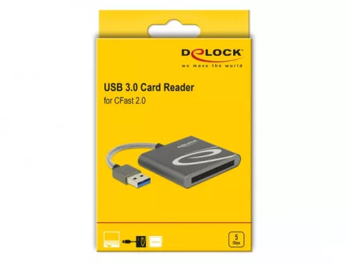 Delock USB 3.0 // CFast 2.0 memóriakártyákhoz kártyaolvasó (91525)
