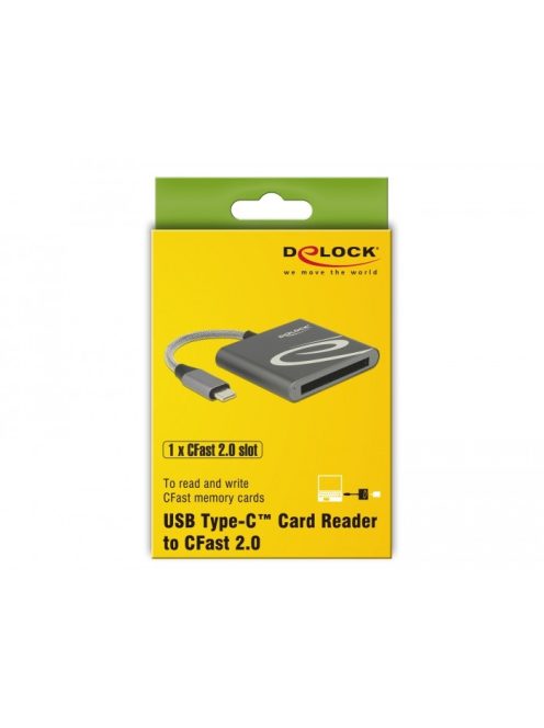 Delock USB Type-C - CFast 2.0 kártyaolvasó