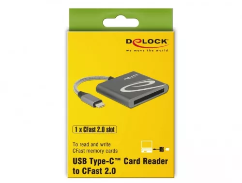 Delock USB Type-C - CFast 2.0 kártyaolvasó