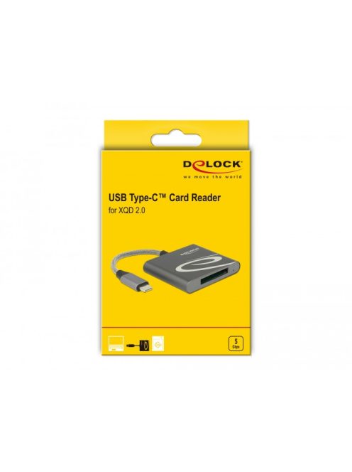Delock USB-C kártyaolvasó XQD 2.0 memóriakártyákhoz (91746)