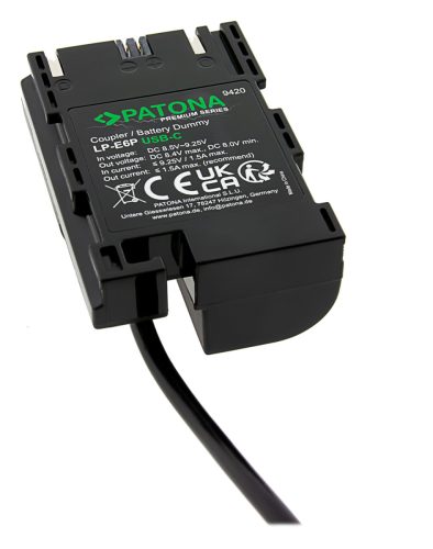 PATONA DR-E6P PREMIUM USB-C tápegység adapter (9420)