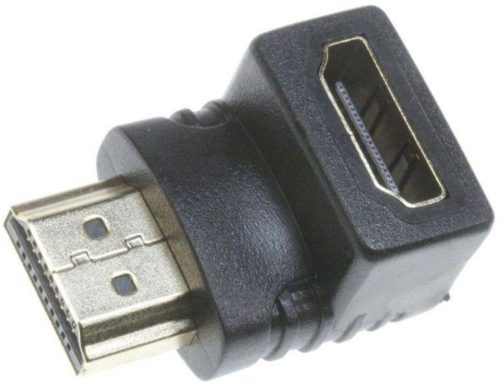 HDMI dugó/HDMI aljzat 90°-os adapter (lefele)