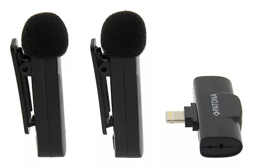 PATONA vezeték nélküli "Lavalier" mikrofon (for Apple iPhone és iPad) (9875)