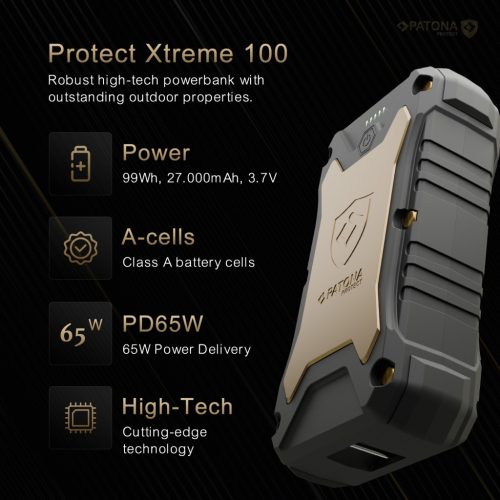 PATONA PROTECT Power Bank Extreme 100 (PD65W) (27.000mAh) (Wireless Charge) (9993)