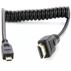   Atomos AtomFLEX HDMI Male to Micro-HDMI Male Coiled Cable 12 to 24" (ATOM4K60C1)