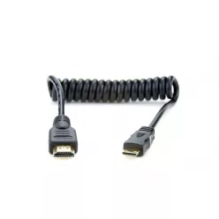   Atomos AtomFLEX HDMI Male to Mini-HDMI Male Coiled Cable 16 to 32" (ATOM4K60C4)