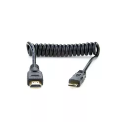  Atomos Full to Mini HDMI Coiled Cable 11.8 to 17.7" (ATOMCAB008)