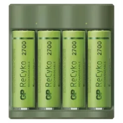   GP ReCyko B421 USB-s akkumulátor töltő + 4db AA akkumulátor (2700mA)