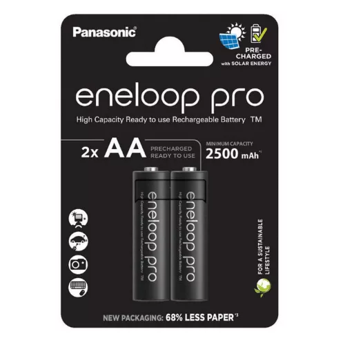 PANASONIC Eneloop PRO AA akkumulátor (2.500mAh) (2db) (BK-3HCDE/2CP)