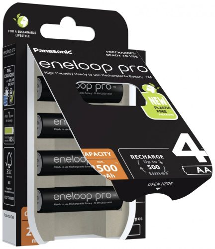 Panasonic Eneloop Pro AA - Ni-MH akkumulátor (4db) (BK-3HCDE/4BE)